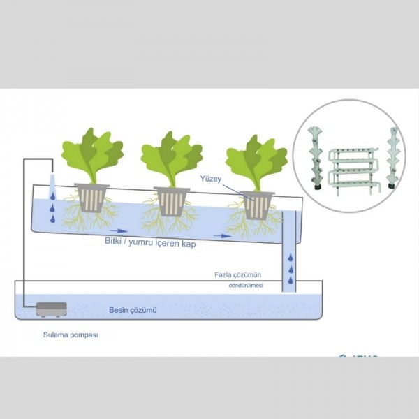 Besin Katmanlarına Dayalı Hidroponik Nft Boru Sistemi