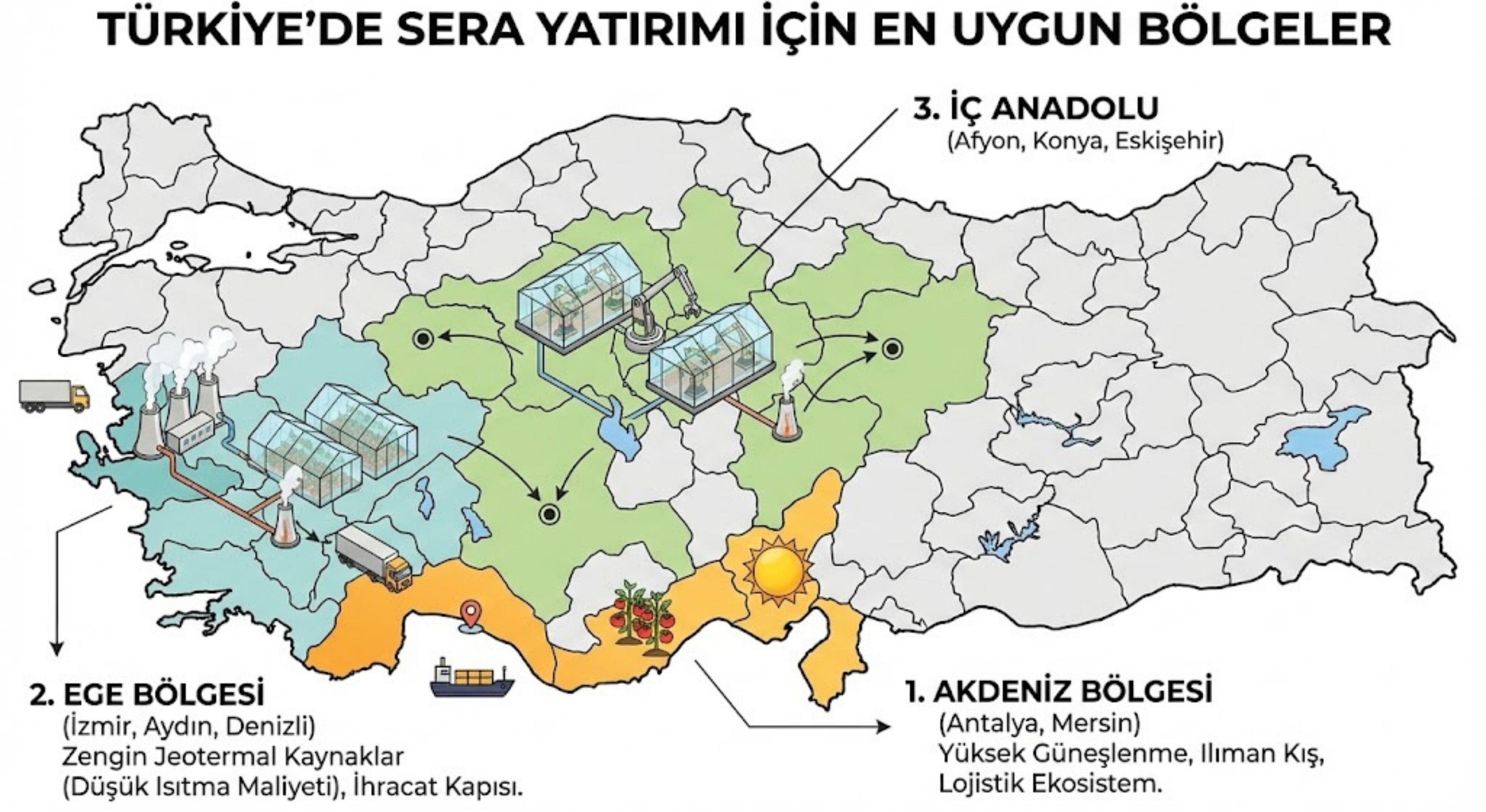  Türkiye’de Sera Yatırımı İçin En Uygun Bölgeler 